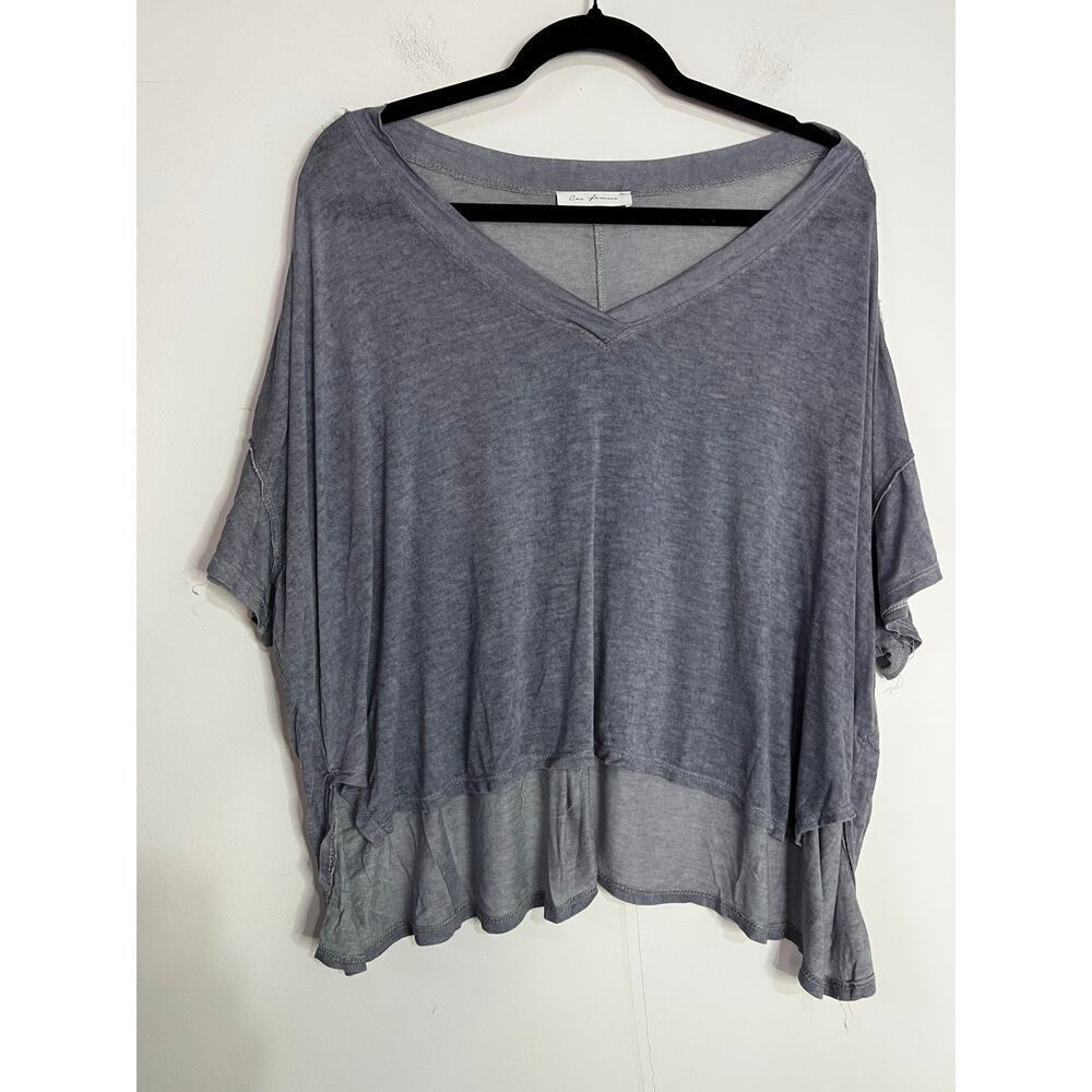 Ces Femme Women’s Denim Blue Boxy Top Oversized Large